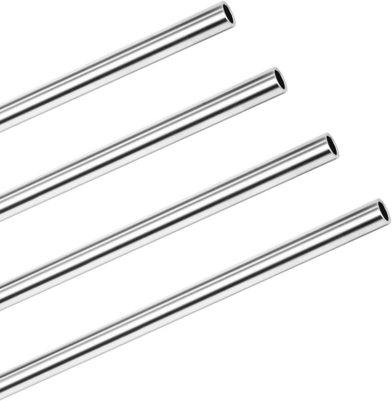VALVENTO 1/2" OD 316 Stainless Steel Tube 12 inch Length Round Straight Steel Pipe Metal Tubing Industrial Metal Tube (4 Pcs) - Image 1
